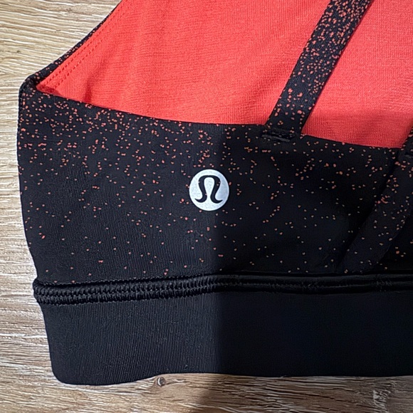 Lululemon Energy Bra *Ombre Speckle in Stop Jacquard EB Black Thermal Red - Picture 6 of 6